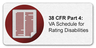 38 CFR Part4: VA Schedule for Rating Disabilities icon