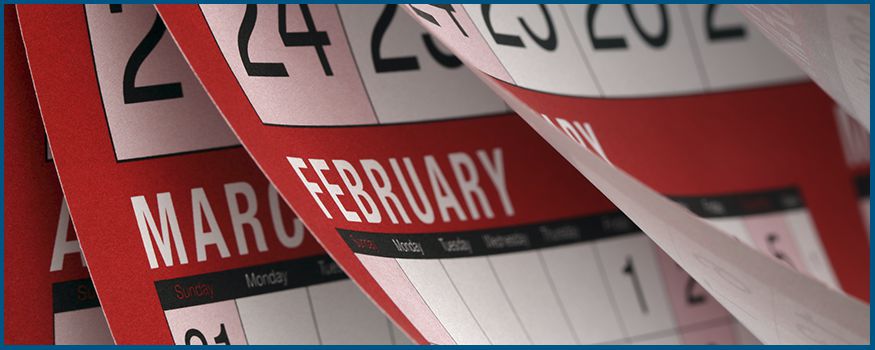 A few pages of a Calendar being flipped
