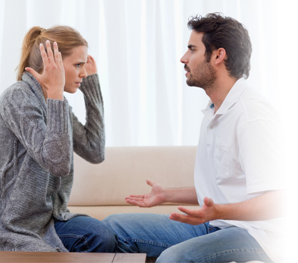 A couple arguing