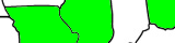 close up of midwest states' borders